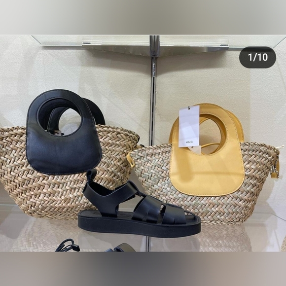 MANGO Straw mini bag - Picture 3 of 8